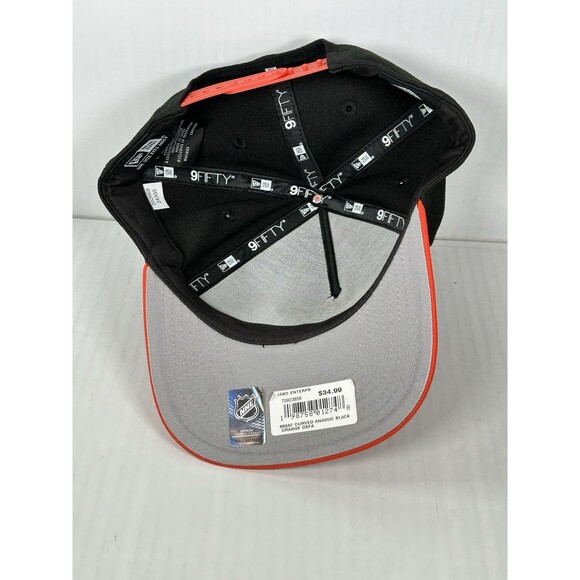 New Era Anaheim Ducks 9FIFTY Black Orange A-Frame SnapBack Hat Cap OSFM NWT - Picture 5 of 5